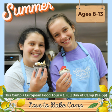 Love to Bake Camp: July 15th-18th (Tues.-Fri.) Ages 8-13 (9a-12p)