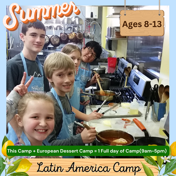 Latin America Camp  (ages 8- 13): June 24th - June 27th (1:30pm-5pm)